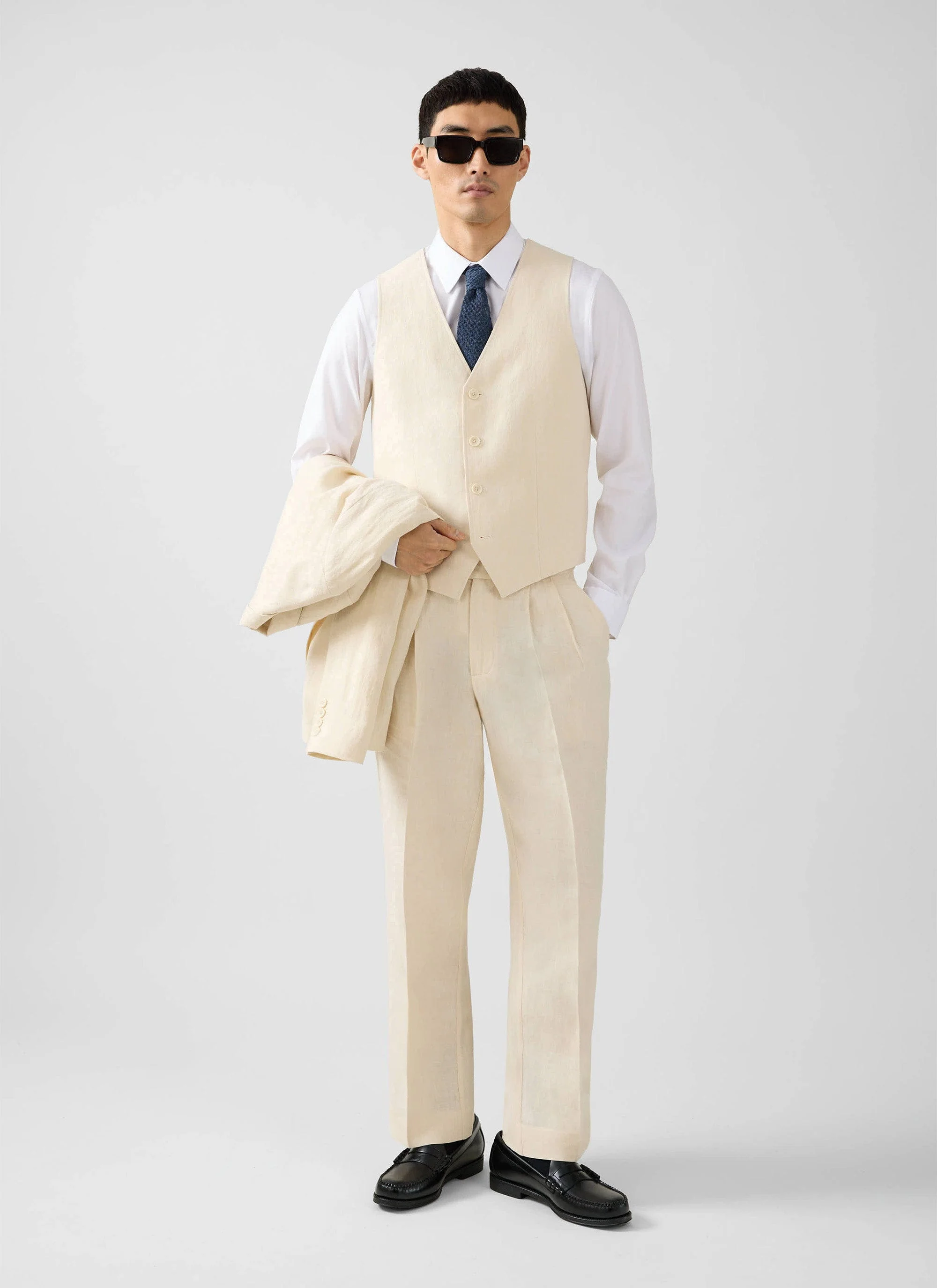 Waistcoat | Linen | Cream - Image 3