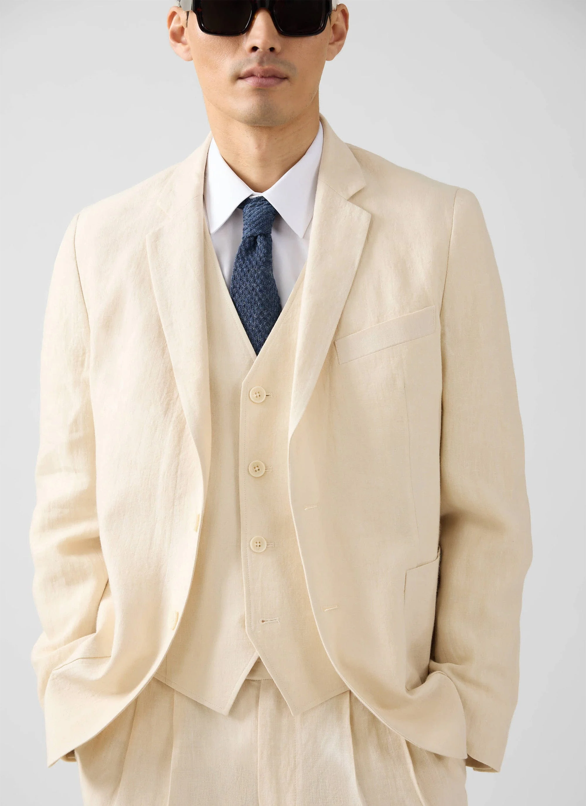 Waistcoat | Linen | Cream - Image 4